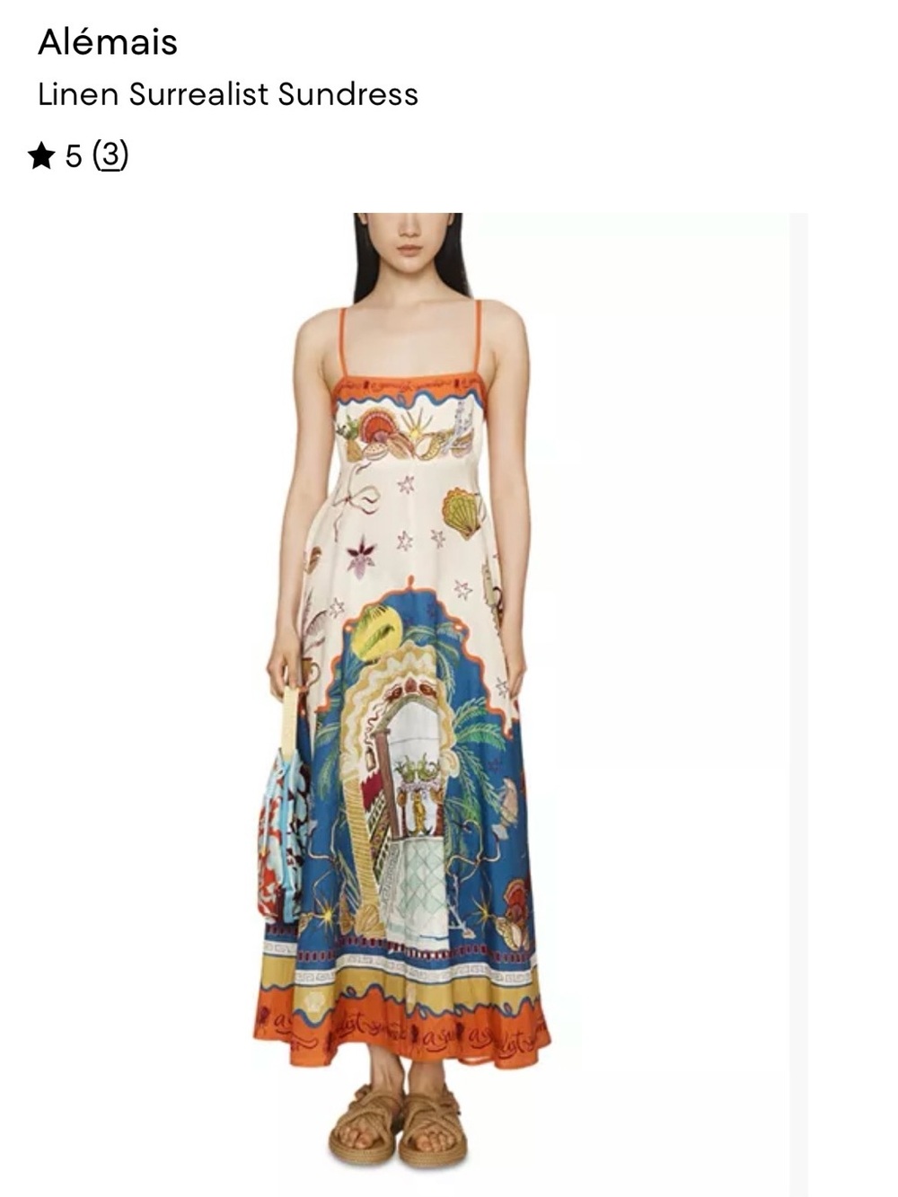 Alémais Linen Surrealist Sundress - Picture 2 of 2